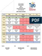 Sample Class Sched For 3F2F2DL