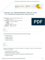 Fase 1 - Fundamentación de La Investigación Científica - Cuestionario de Evaluación - Revisión Del Intento