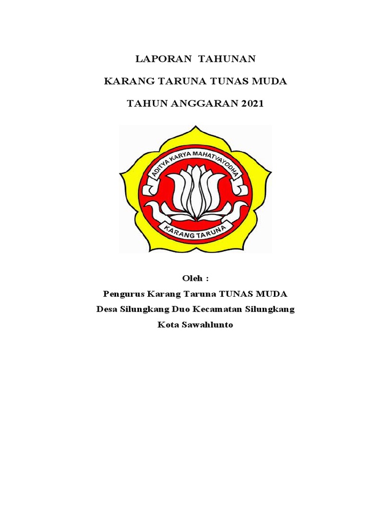 Contoh Laporan Thnan Karang Taruna Tunas Muda PDF