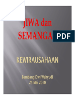 Jiwa & Semangat Kewirausahaan (Bambang DW)