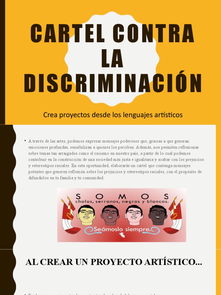 Cartel Contra La Discriminacion | PDF | Póster | Estereotipos