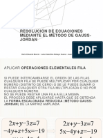 Resolución de ecuaciones mediante Gauss-Jordan