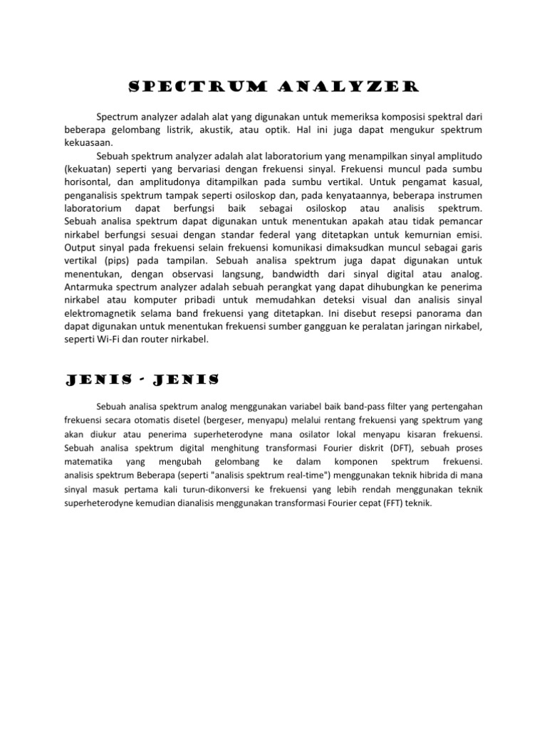 Spectrum Analyzer PDF