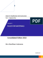 (Vol V), 2022 Rules For Materials, 2022