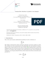 July 10, 2018 13:29 WSPC/S1793-0421 203-IJNT 1850110: Revisiting The Riemann Zeta Function at Positive Even Integers