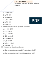 Decimales Actividades