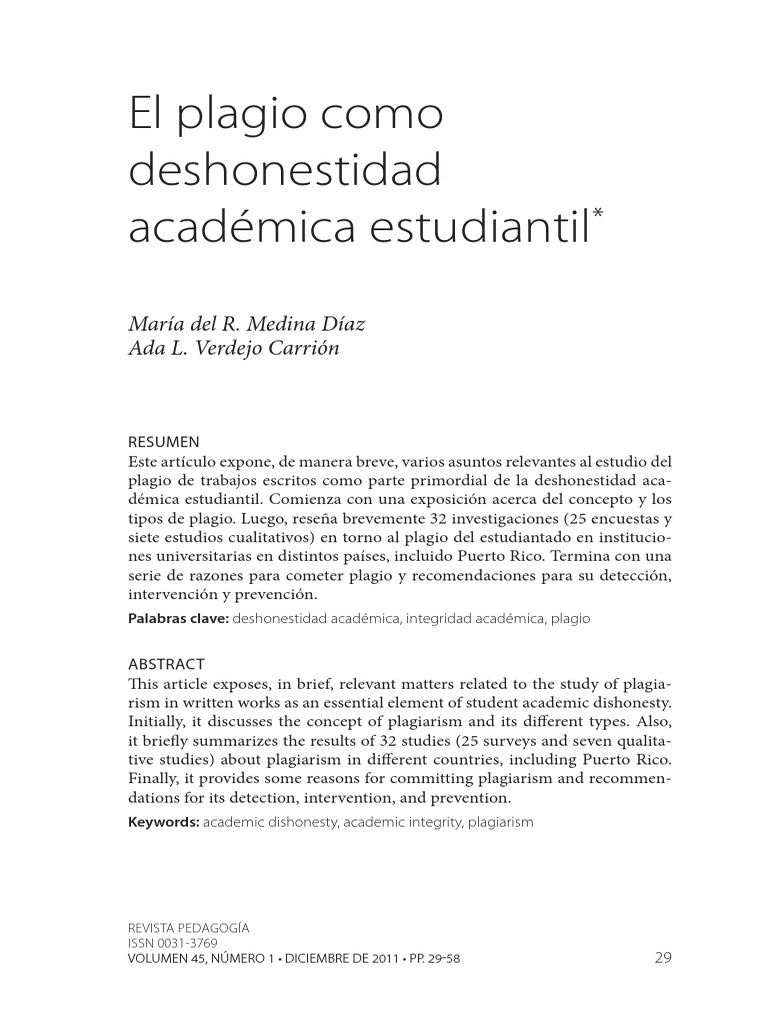 Ednarodriguez, Vol45-02 | PDF | Plagio | Deshonestidad academica