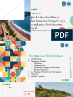 Paparan Laporan Akhir - Kajian Optimalisasi Bandara Nusawiru - Pariwisata - Ekon - Infras