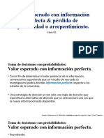 05 Valor Esperado Con Información Perfecta & Pérdida de Oportunidad o Arrepentimiento