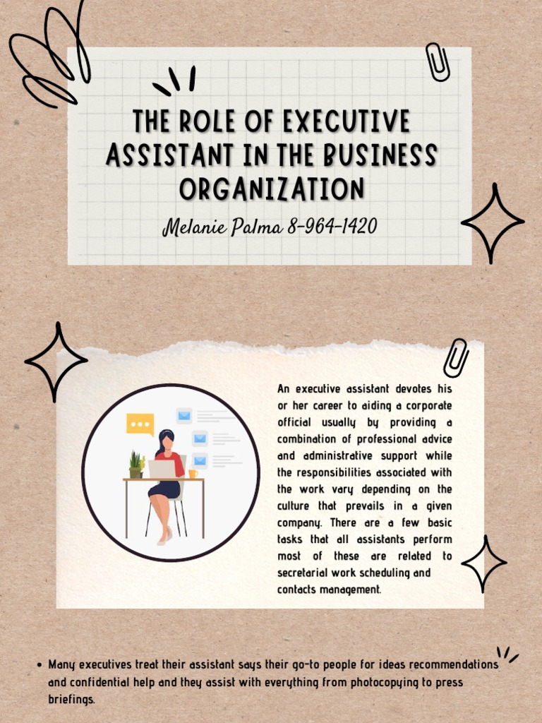The Role of Executive Assistant in The Business Organization PDF