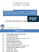 PTDTCK - Chuong 3 Cac Mo Hinh Ly Thuyet Trong Dau Tu Chung Khoan