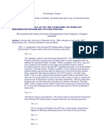 Republic Act No. 10349 An Act Amending Republic Act No. 7898, Establishing The Revised Afp Modernization Program and For Other Purposes