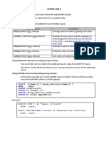 INT203 LAB 5 Group Functions Joins