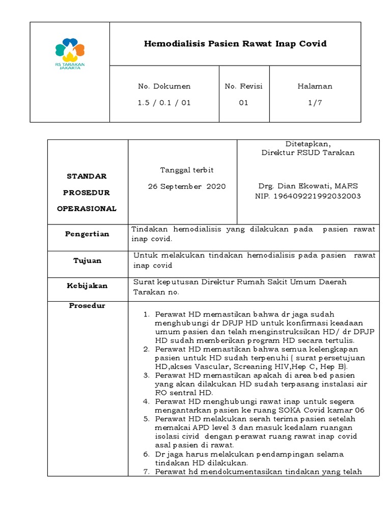 Spo Ranap Covid Non c3 | PDF