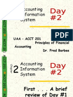 Accounting Information System: Uaa - Acct 201 Principles of Financial Accounting Dr. Fred Barbee