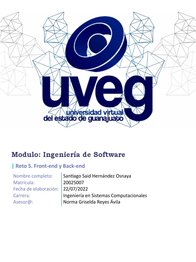 Diseño de interfaz y arquitectura de backend para una aplicación de