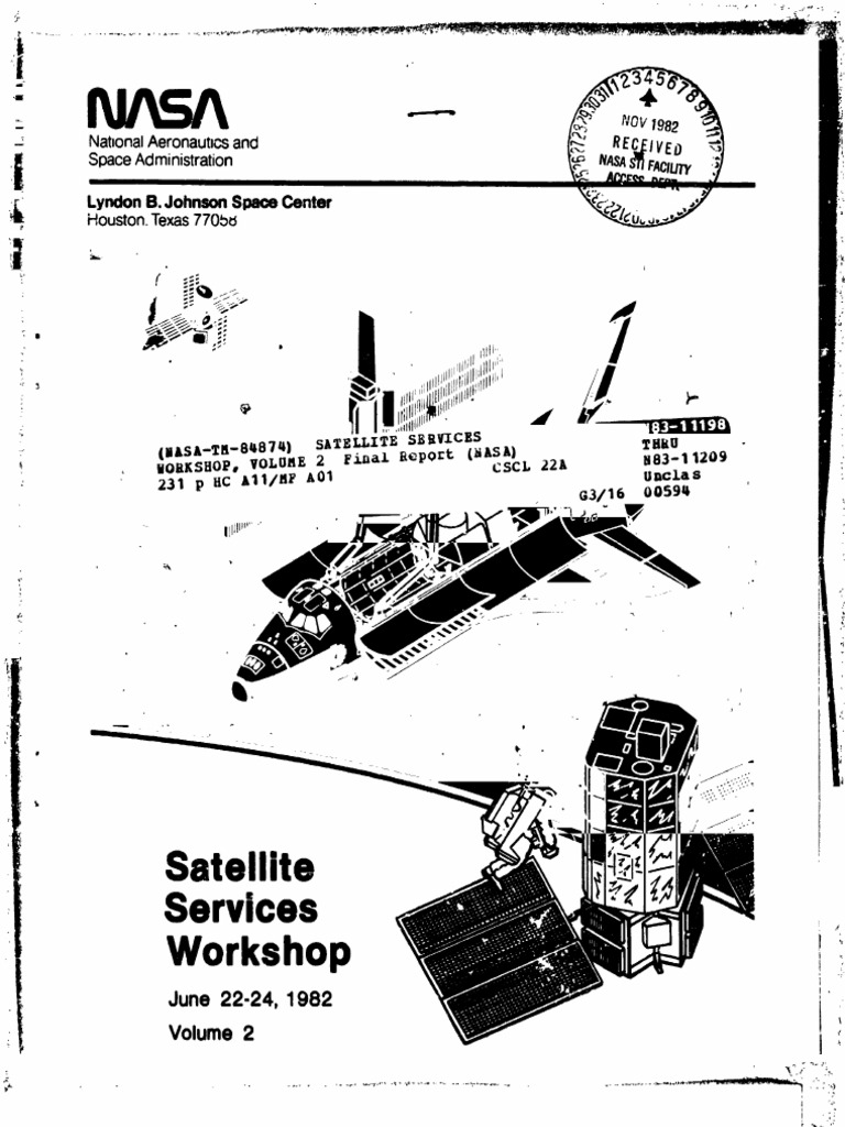 Satellite Services Workshop Vol 2 | PDF | Space Shuttle Orbiter | Satellite