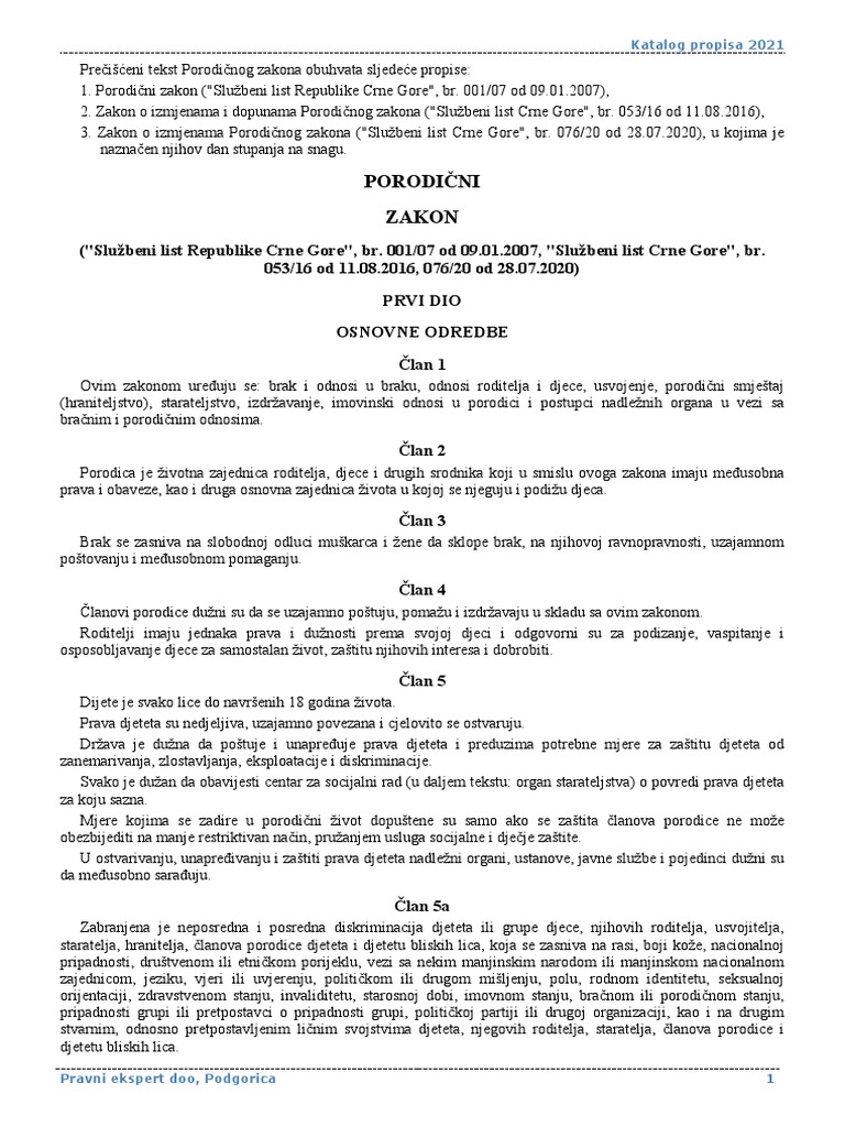 Porodicni-Zakon | PDF