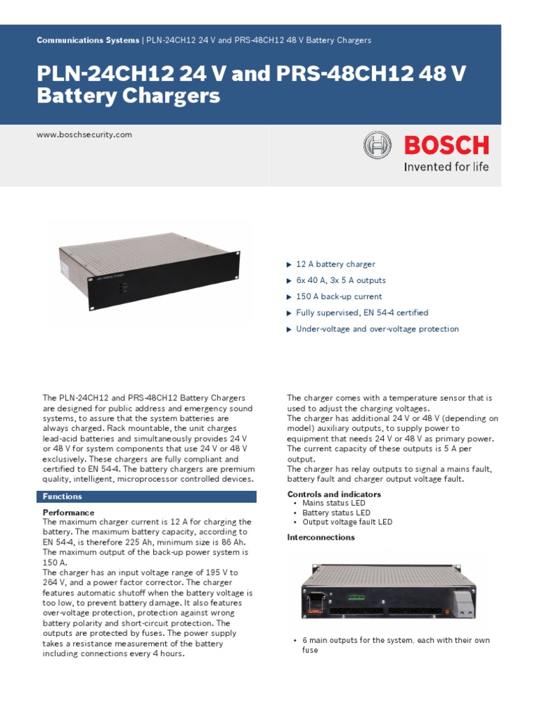 Battery Chargers Data Sheet enUS 1895966475 | PDF | Battery Charger ...