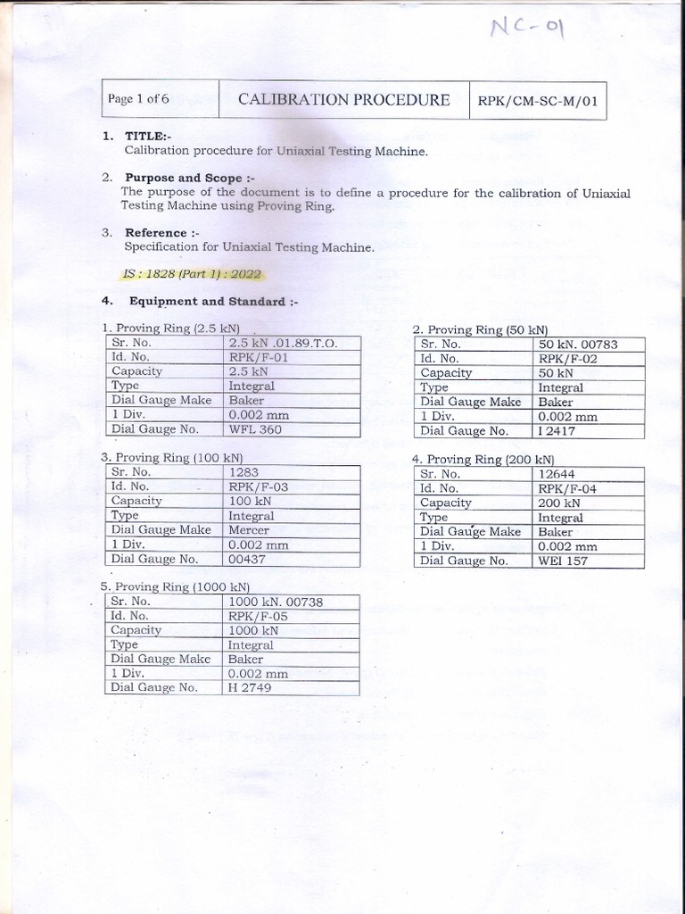 NC No 010001 | PDF