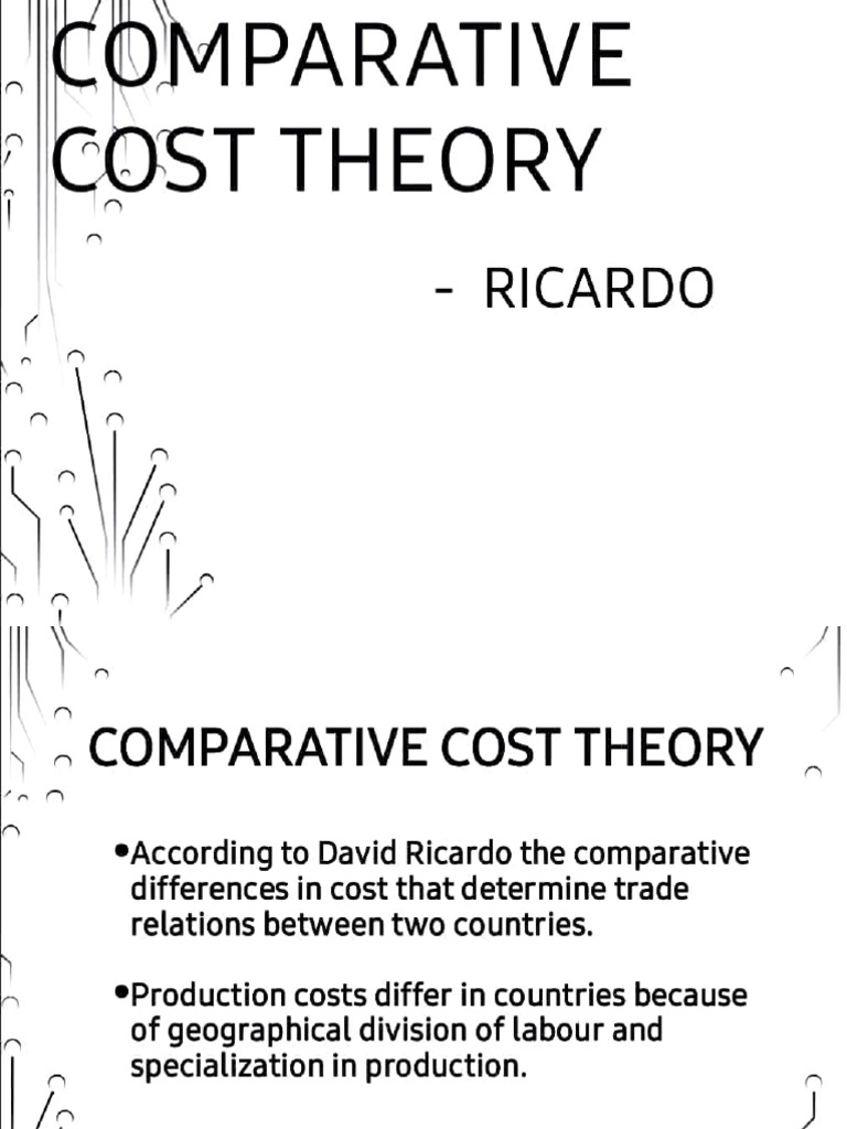 Comparative Cost Theory IT PDF Labour Economics Commodity