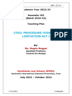 Teaching Plan - CPC I - Sem VII - July-Oct.'22 - B.2019-24