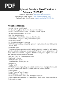 Five Nights at Freddy's - FULL Timeline With Evidence Script