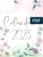 Calendario 2023 Floral Rosa