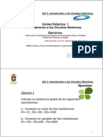 Técnicas - UD - 1 - Ejercicios de Cálculo de Resistencias Equivalentes Potencia y Energía de Circuitos