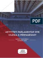 Aktiviteti Parlamentar Dhe Cilësia e Përfaqësimit