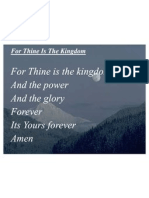 For Thine is the Kingdom