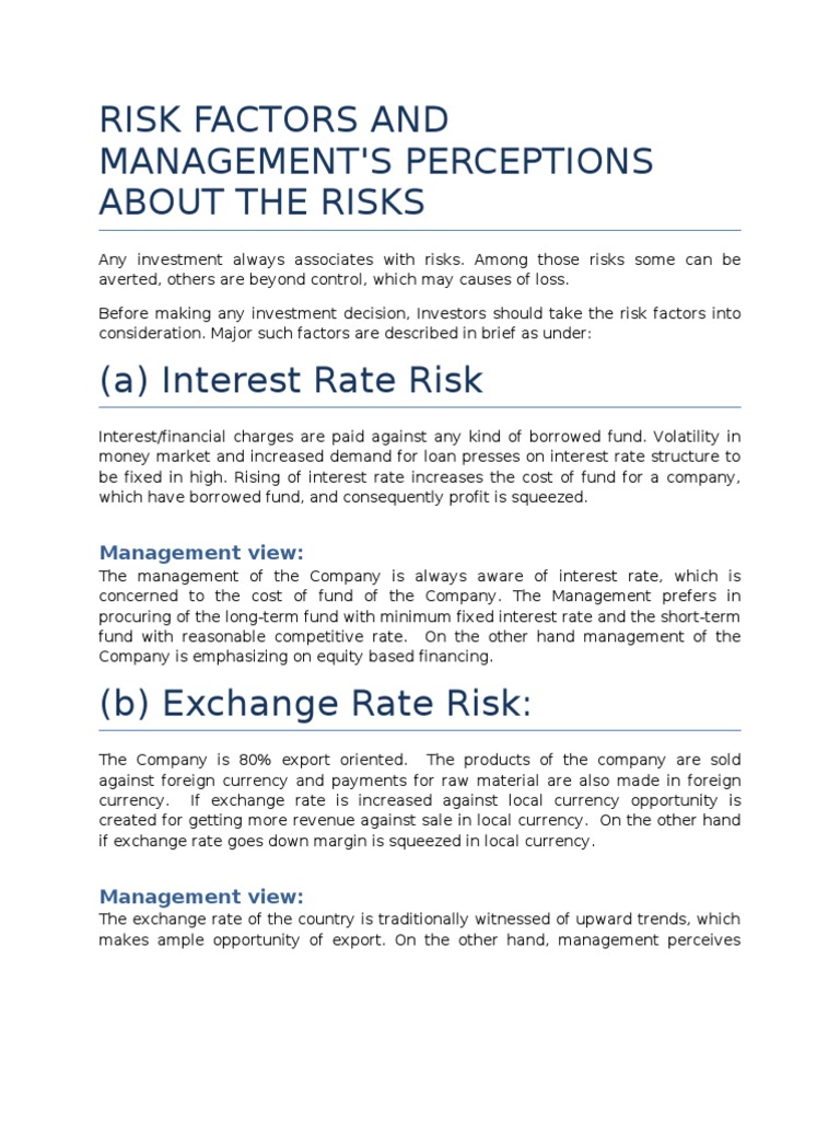 Key Investment Risk Factors Explained | PDF | Interest | Exchange Rate