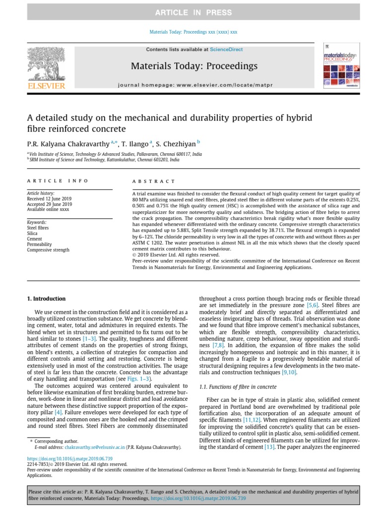 Materials Today: Proceedings: P.R. Kalyana Chakravarthy, T. Ilango, S ...