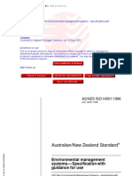 AS NZS ISO 14001-1996 Environmental Management Systems - Spe