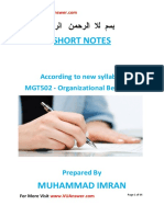 MGT502 Short Notes 12