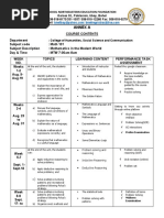 Math 101 Course Outline