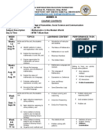 Math 101 Course Outline