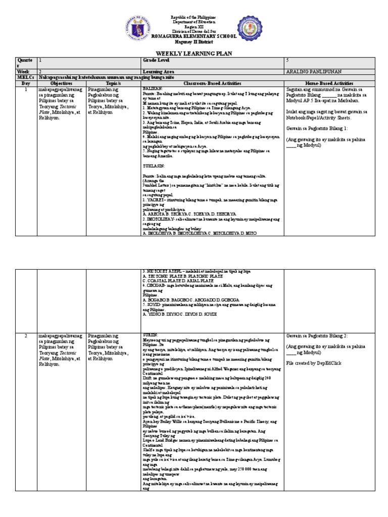 weekly-learning-plan-pdf