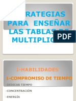 Estrategias Enseñar Tablas