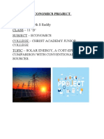Economics Project (Solar Energy)