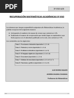 Recuperacion Septiembre Matematicas Aca 3eso 19 20