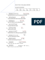 Latihan PAT 1 Mandarin Semester 2