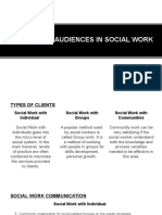 Clientele and Audiences in Social Work