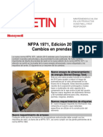 Cambio en Prendas NFPA 1971