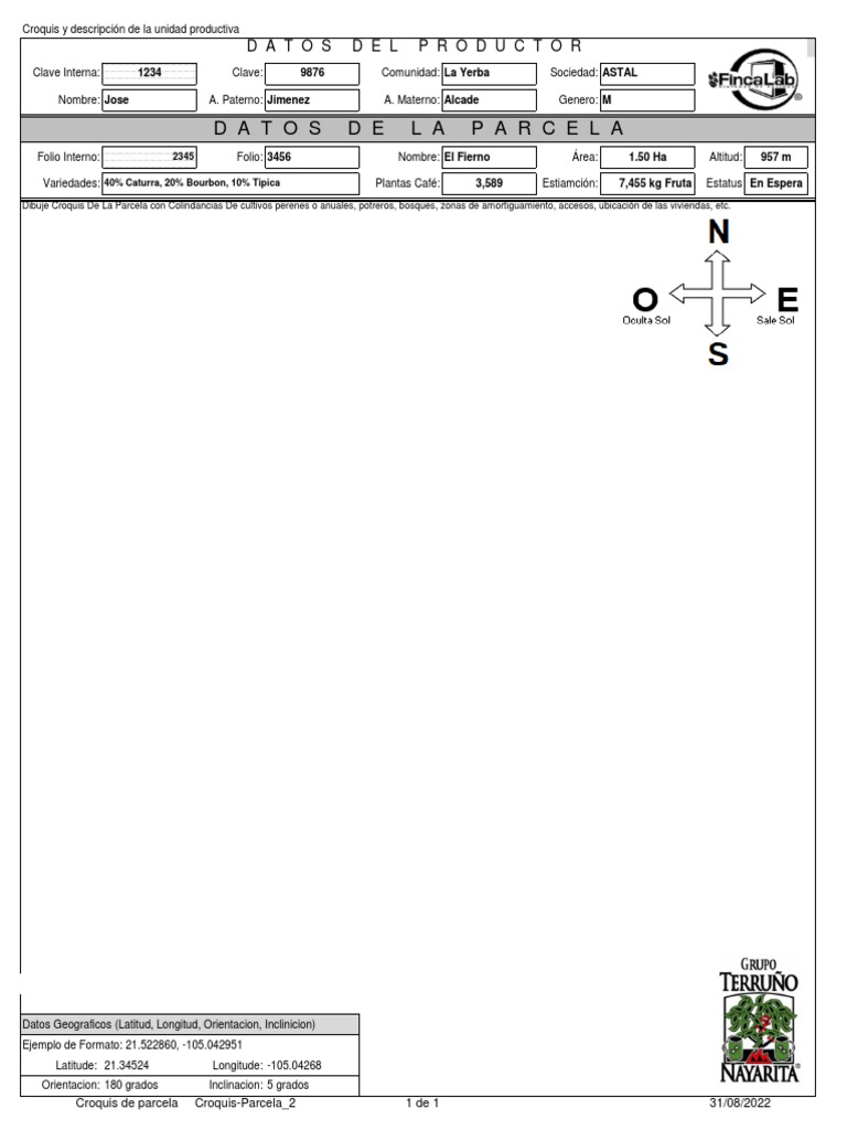 Croquis de Parcela | PDF