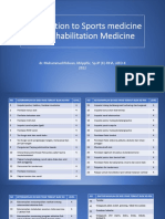 Kuliah 1. Introduction To Sports Medicine and Rehabilitation Medicine - 2022