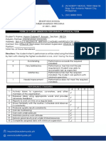 Senior High Career Immersion Performance Appraisal