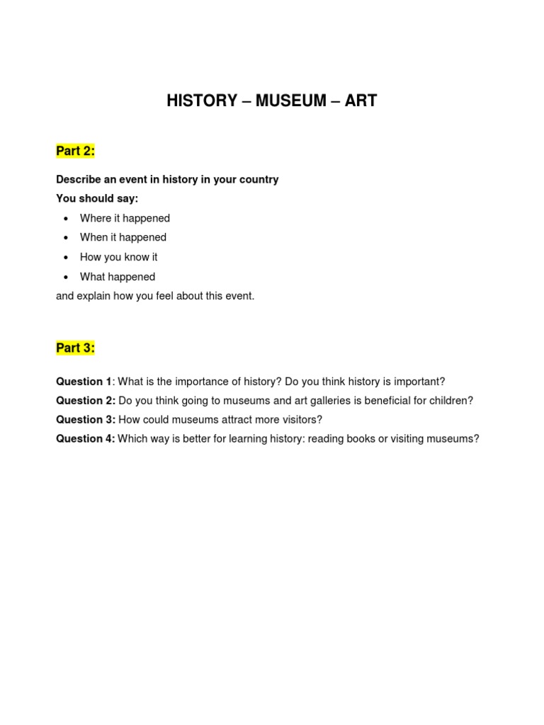 (Speaking) History PDF