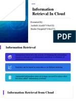 Information Retrieval in Cloud