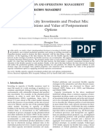 Poms12082 Optimal Decisions and Value of Postp